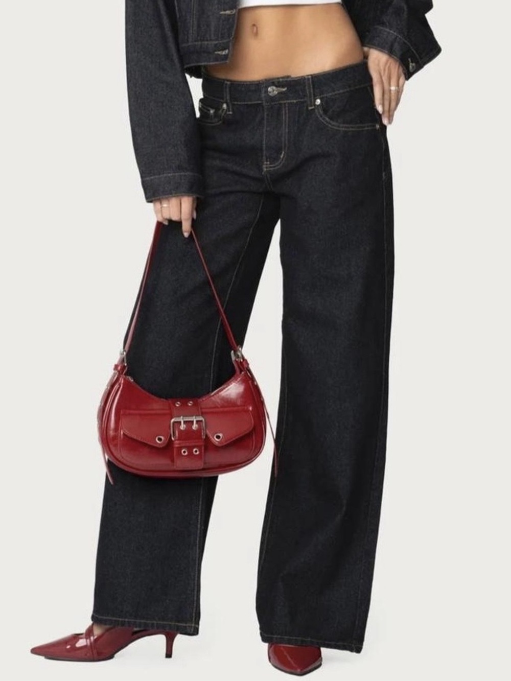 Edikted Raelynn Low Rise Baggy Jeans